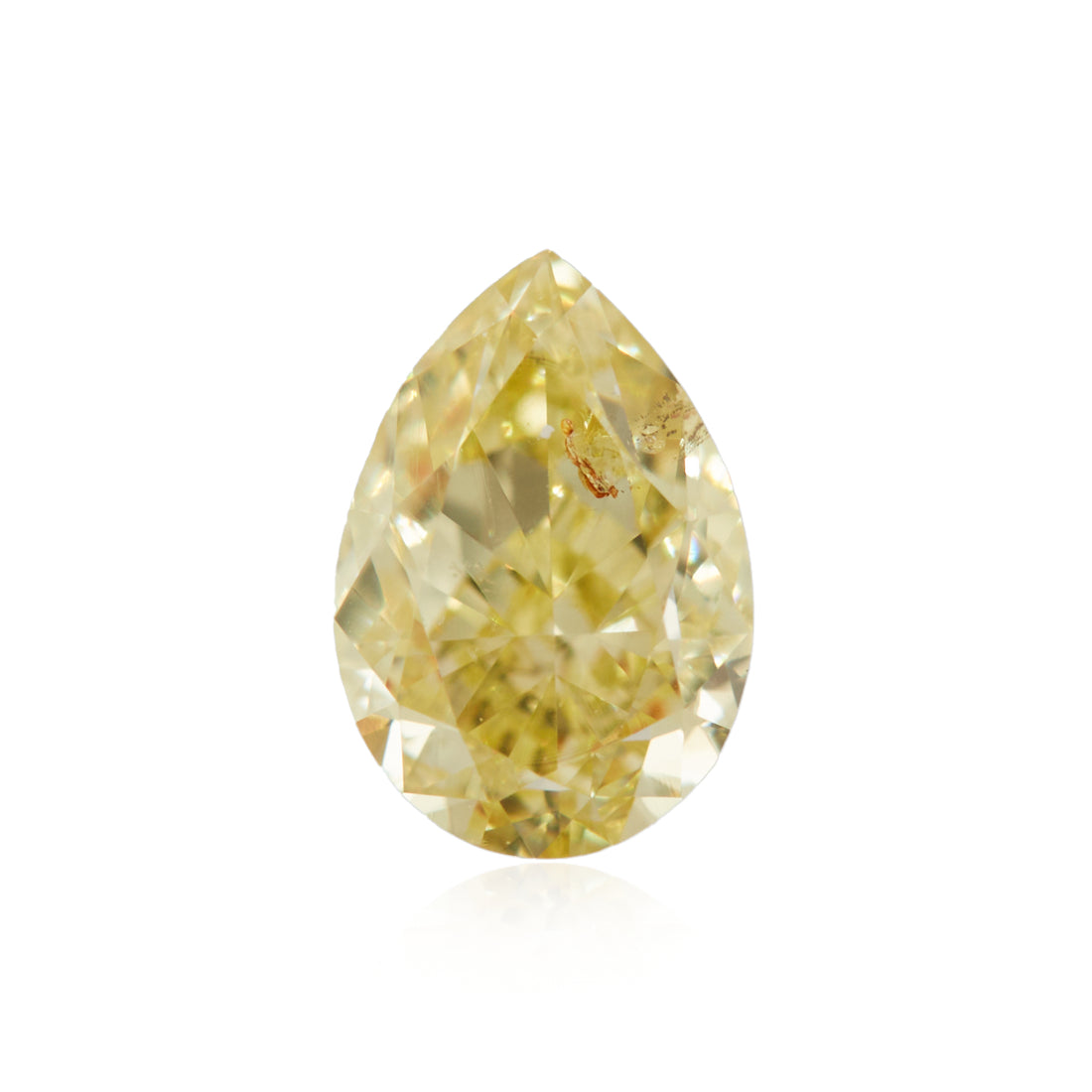 0.40 Carat Fancy Yellow Pear Diamond