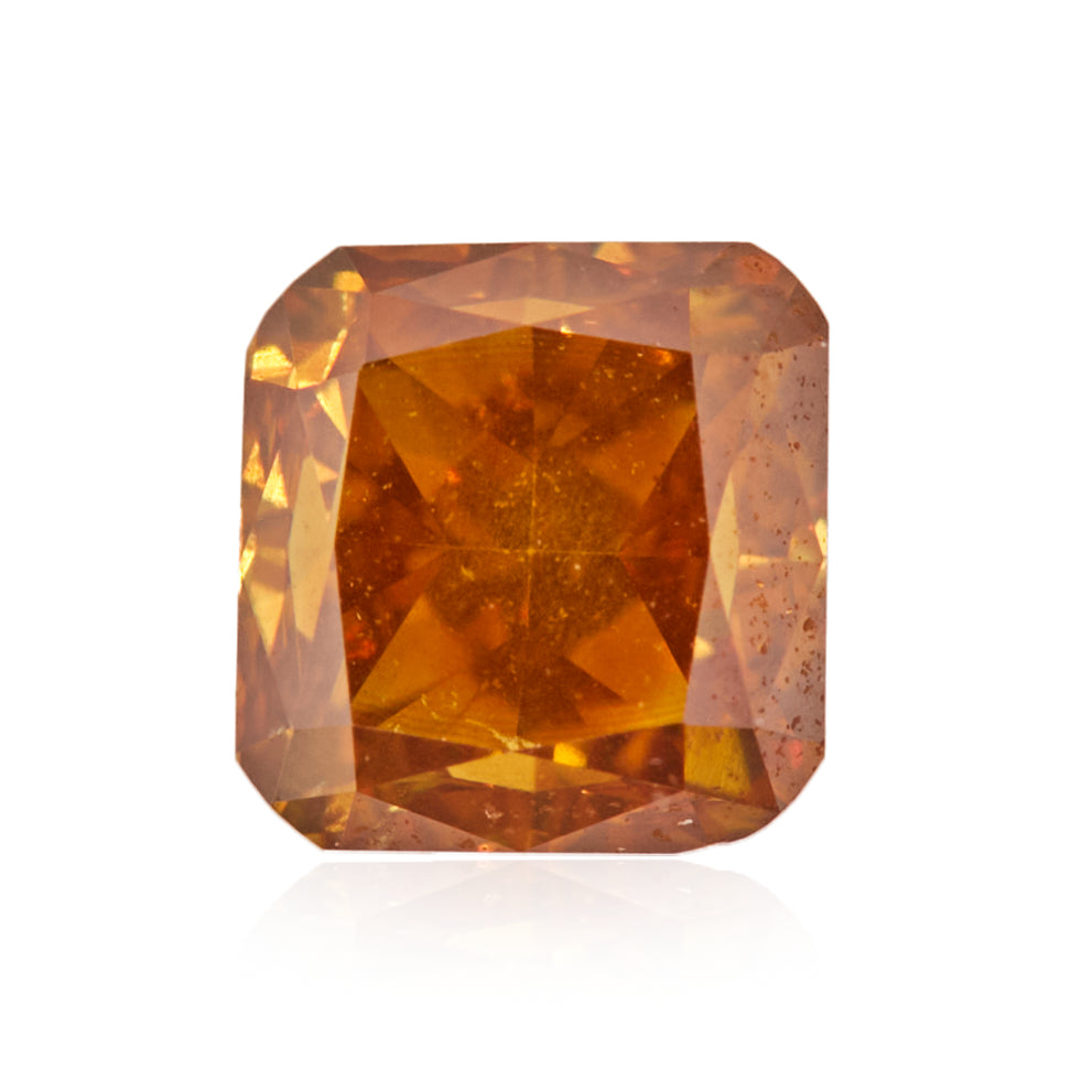 0.34 Carat Fancy Deep Yellowish Orange Cushion Diamond