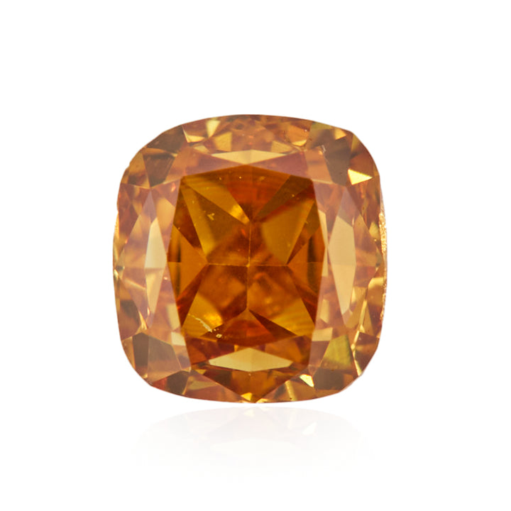 0.22 Carat Fancy Deep Yellowish Orange Cushion Diamond