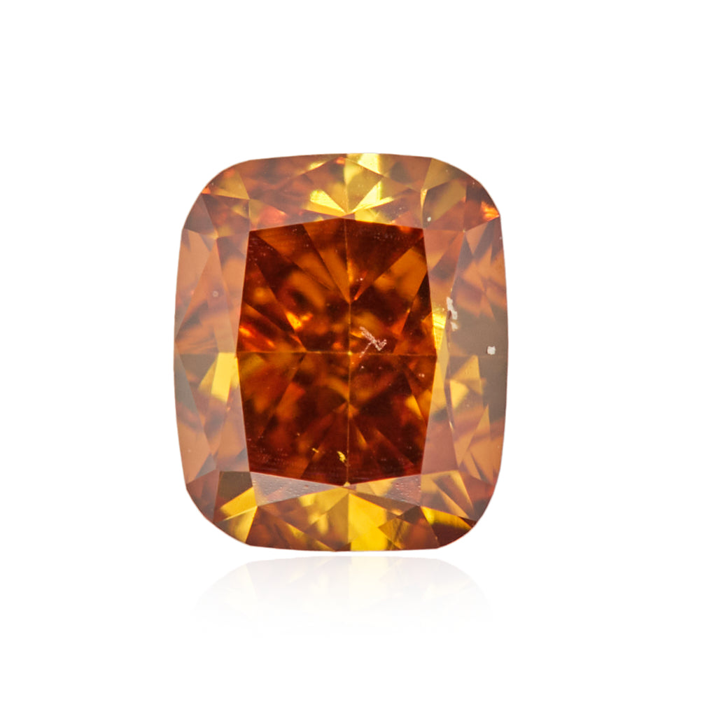 0.25 Carat Fancy Deep Yellowish Orange Cushion Diamond