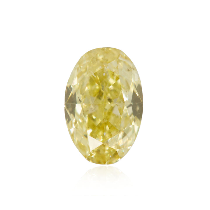 0.21 Carat Fancy Intense Yellow Oval Diamond