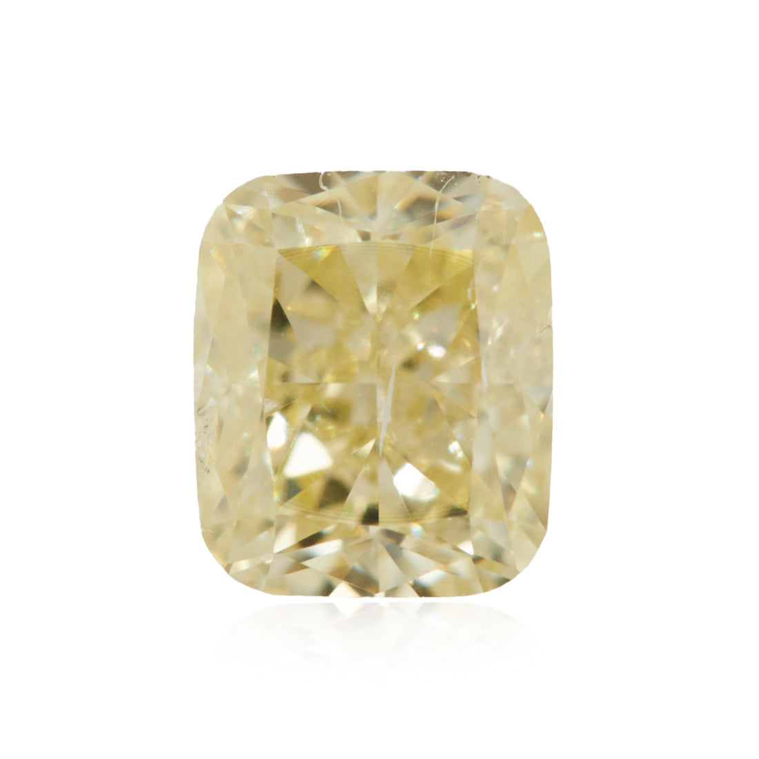 0.40 Carat Fancy Light Yellow Cushion Diamond