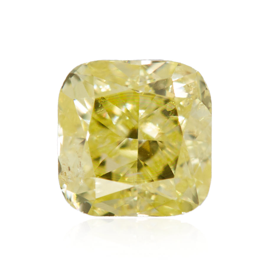 0.26 Carat Fancy Yellow Cushion Diamond