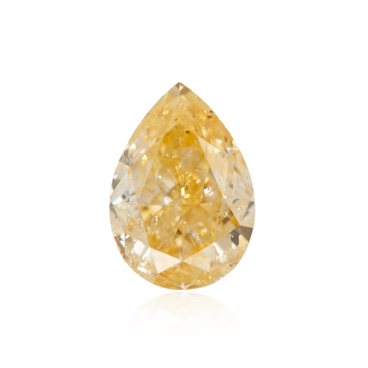 0.31 Carat Fancy Light Orangy Yellow Pear Diamond