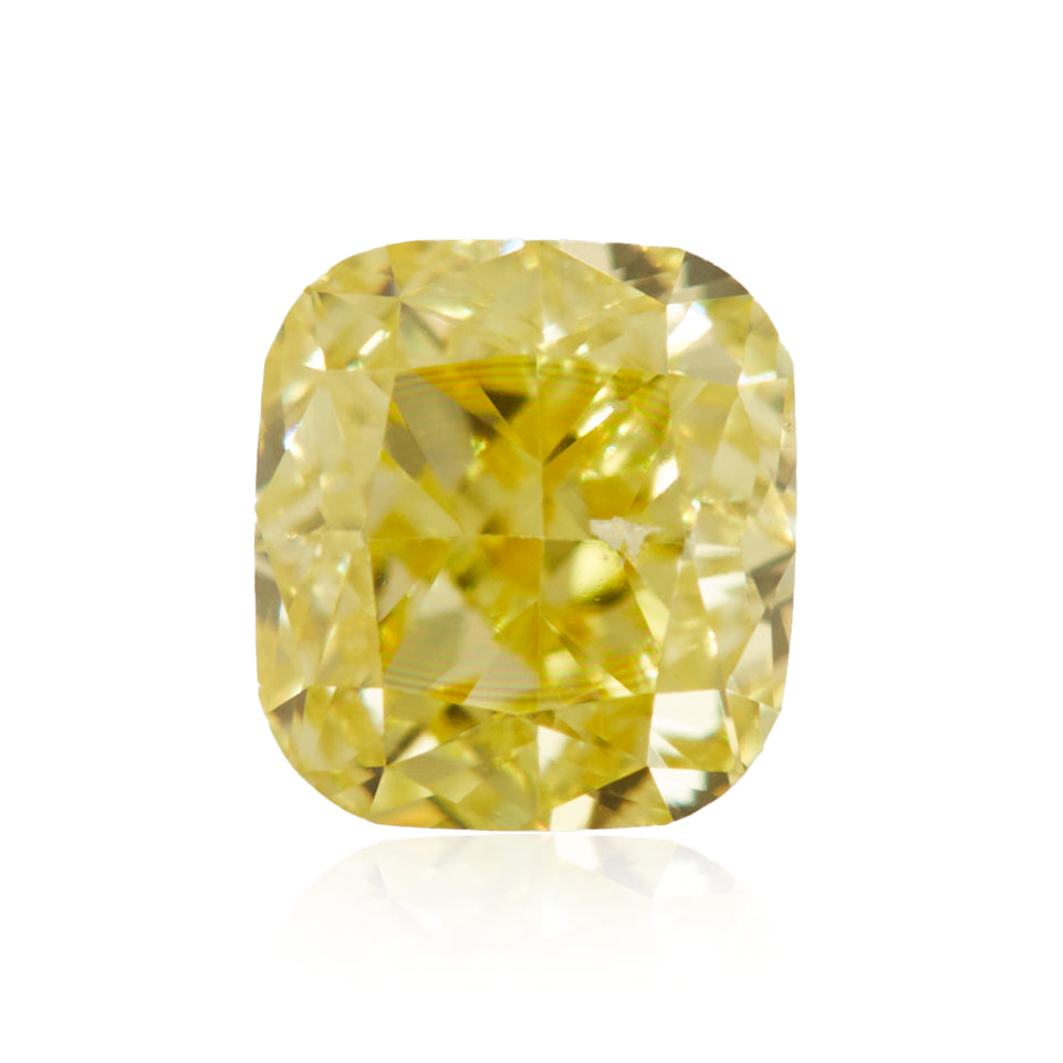 0.24 Carat Fancy Yellow Cushion Diamond