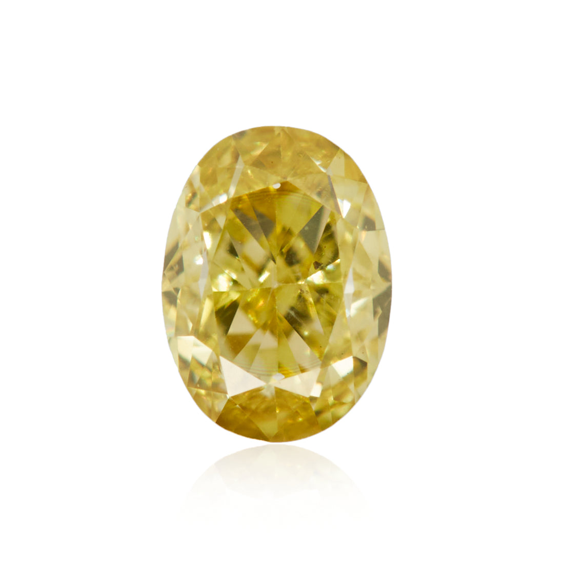 0.23 Carat Fancy Intense Yellow Oval Diamond