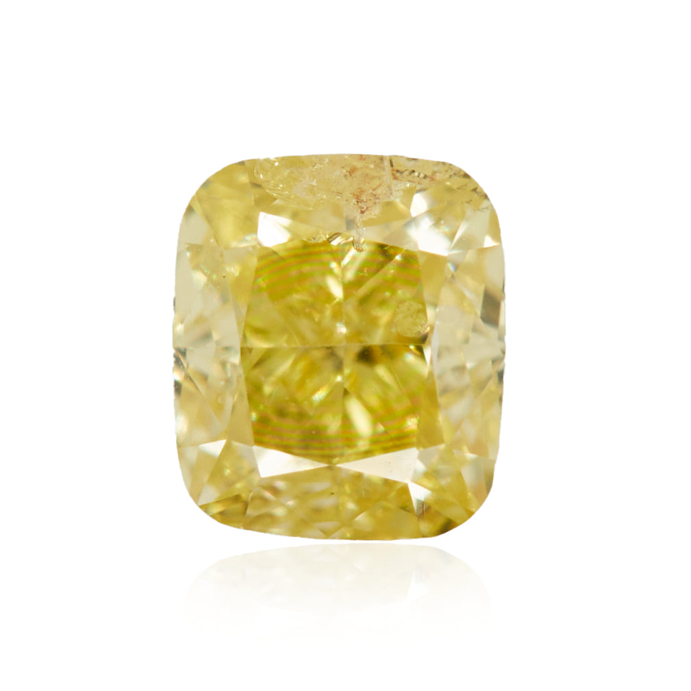 0.25 Carat Fancy Yellow Cushion Diamond