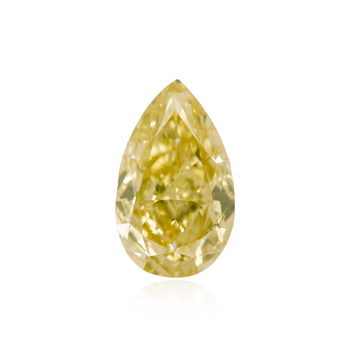 0.31 Carat Fancy Greenish Yellow Pear Diamond