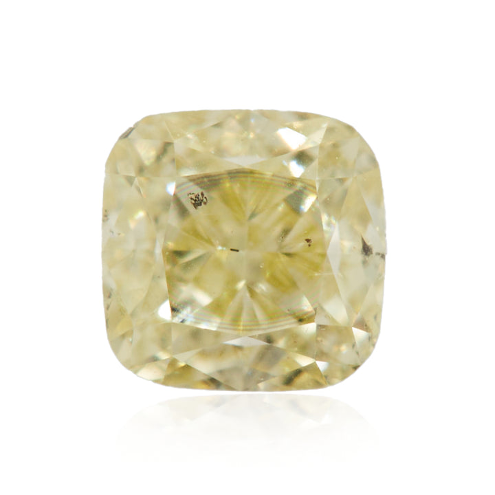 0.28 Carat Fancy Light Yellow Cushion Diamond