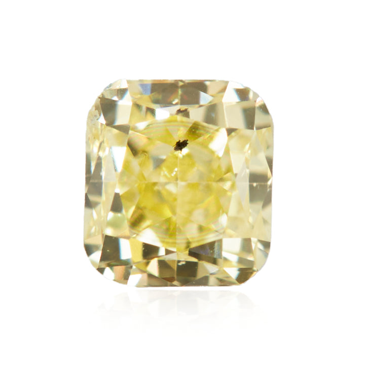 0.20 Carat Fancy Light Yellow Cushion Diamond