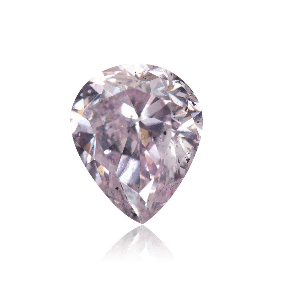 0.24 Carat Fancy Purple Pink/Fancy Purplish Pink Pear Diamond