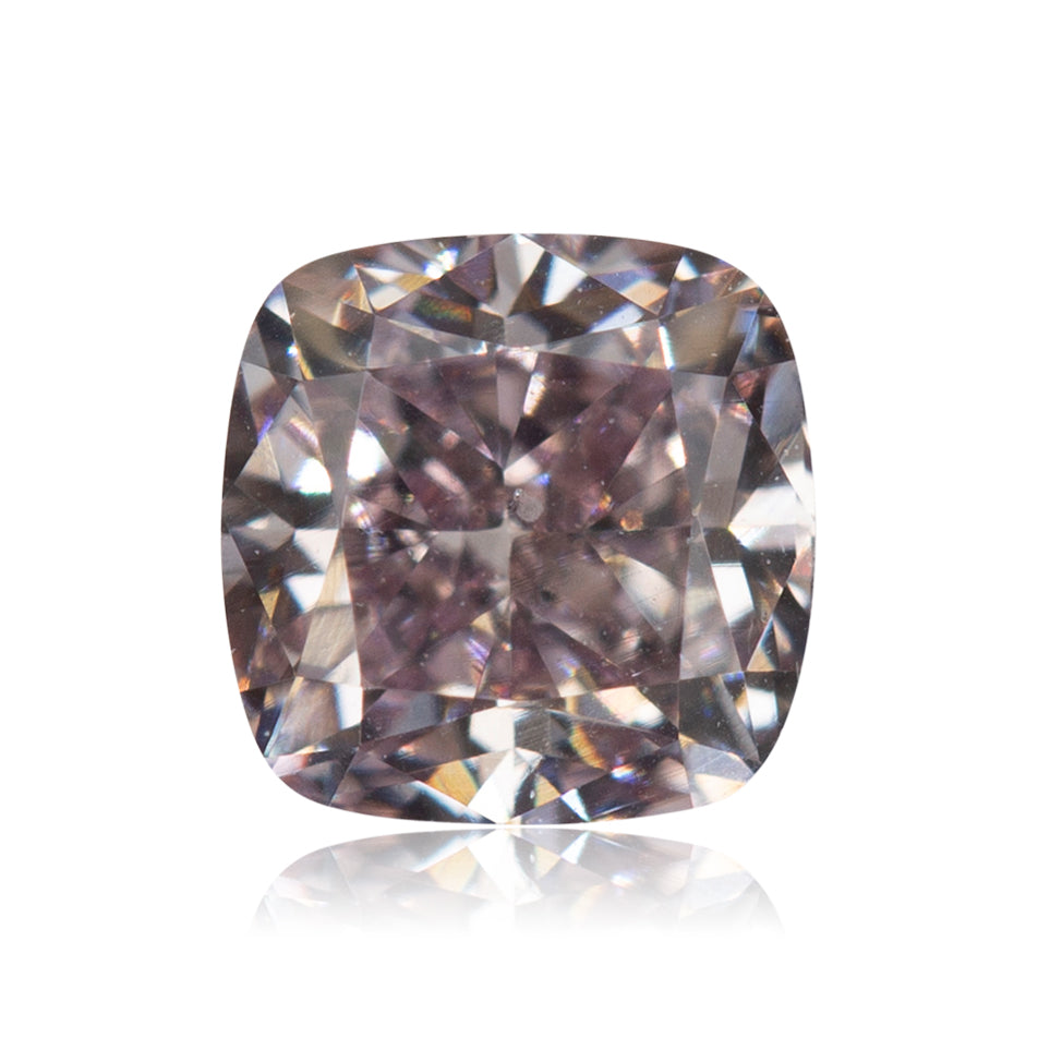 0.33 Carat Fancy Brownish Purplish Pink Cushion Diamond