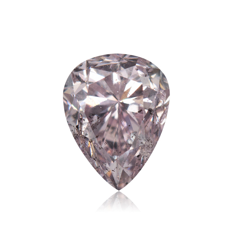 0.34 Carat Fancy Intense Pink Pear Diamond