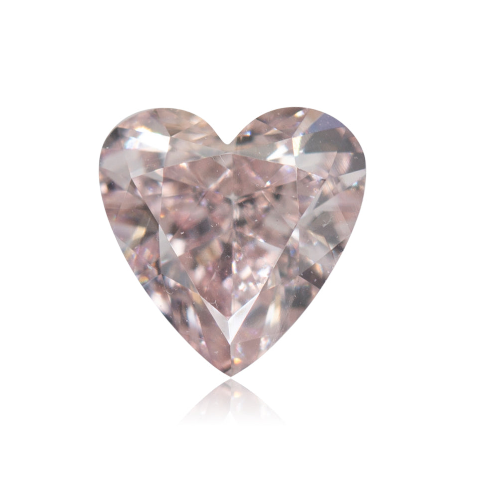 0.37 Carat Fancy Light Orangy Pink Heart Diamond