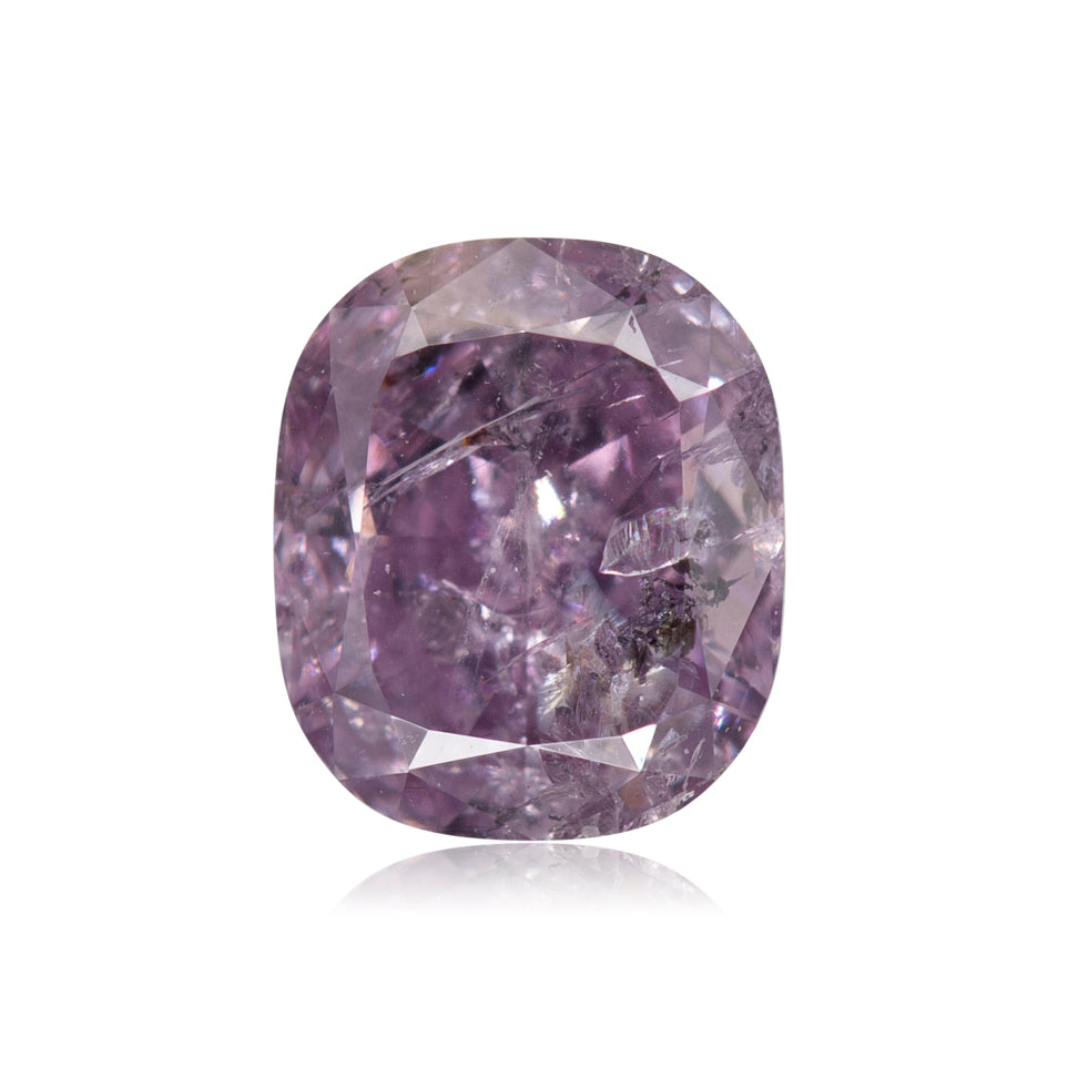 0.64 Carat Fancy Pink-Purple Cushion Diamond