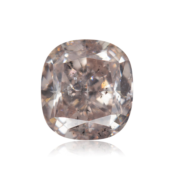 1.08 Carat Fancy Brownish Pink Cushion Diamond