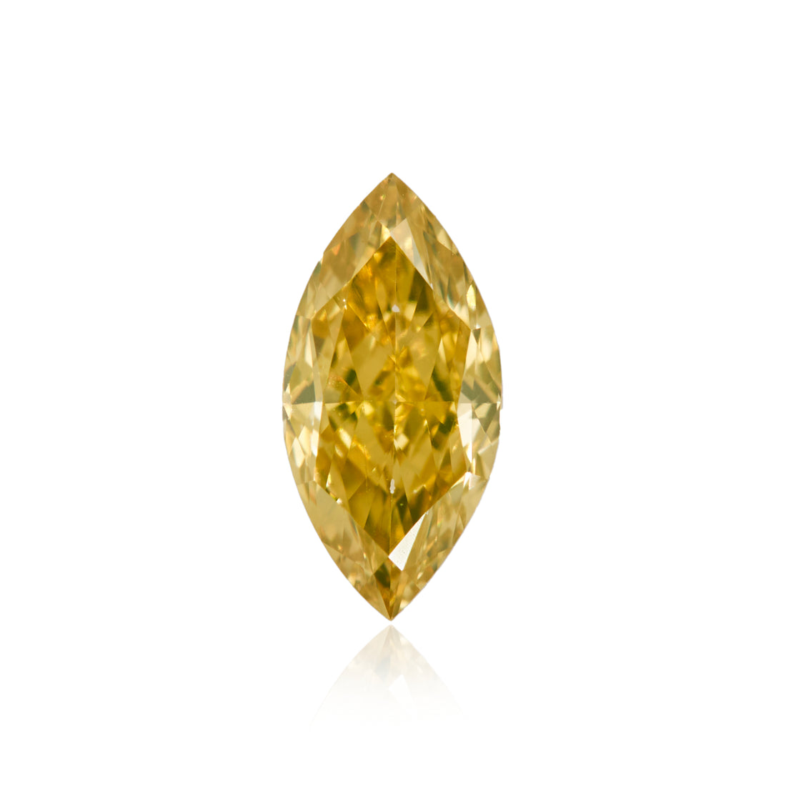 0.28 Carat Fancy Intense Greenish Yellow Marquise Diamond