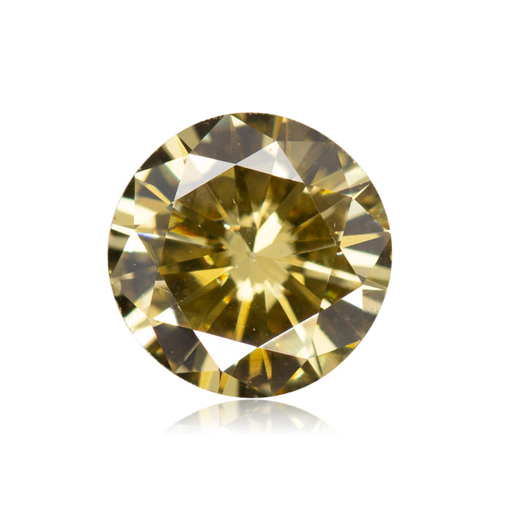 0.29 Carat Fancy Intense Brownish Yellow Round Diamond