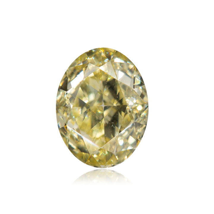 0.4 Carat Fancy Intense Yellow Oval Diamond