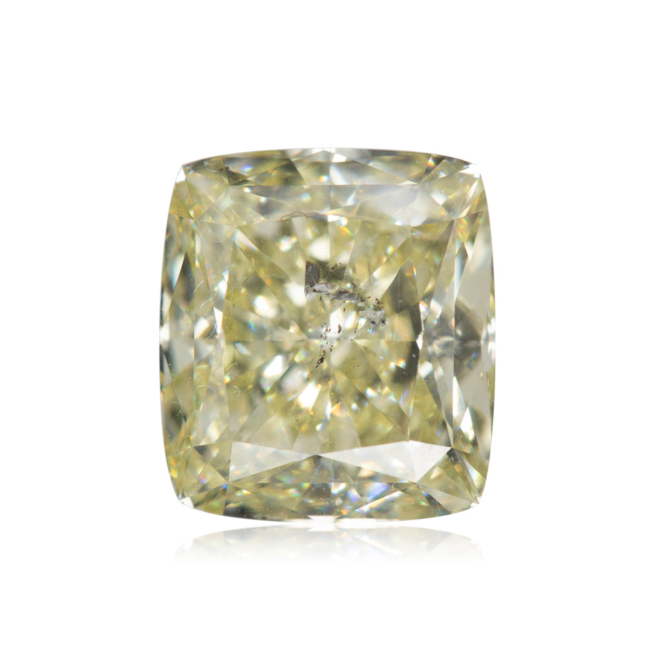 4.02 Carat Fancy Yellow Cushion Diamond