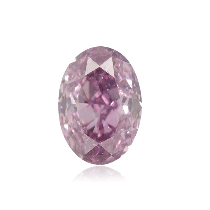 0.23 Carat Fancy Vivid Pinkish Purple Oval Diamond