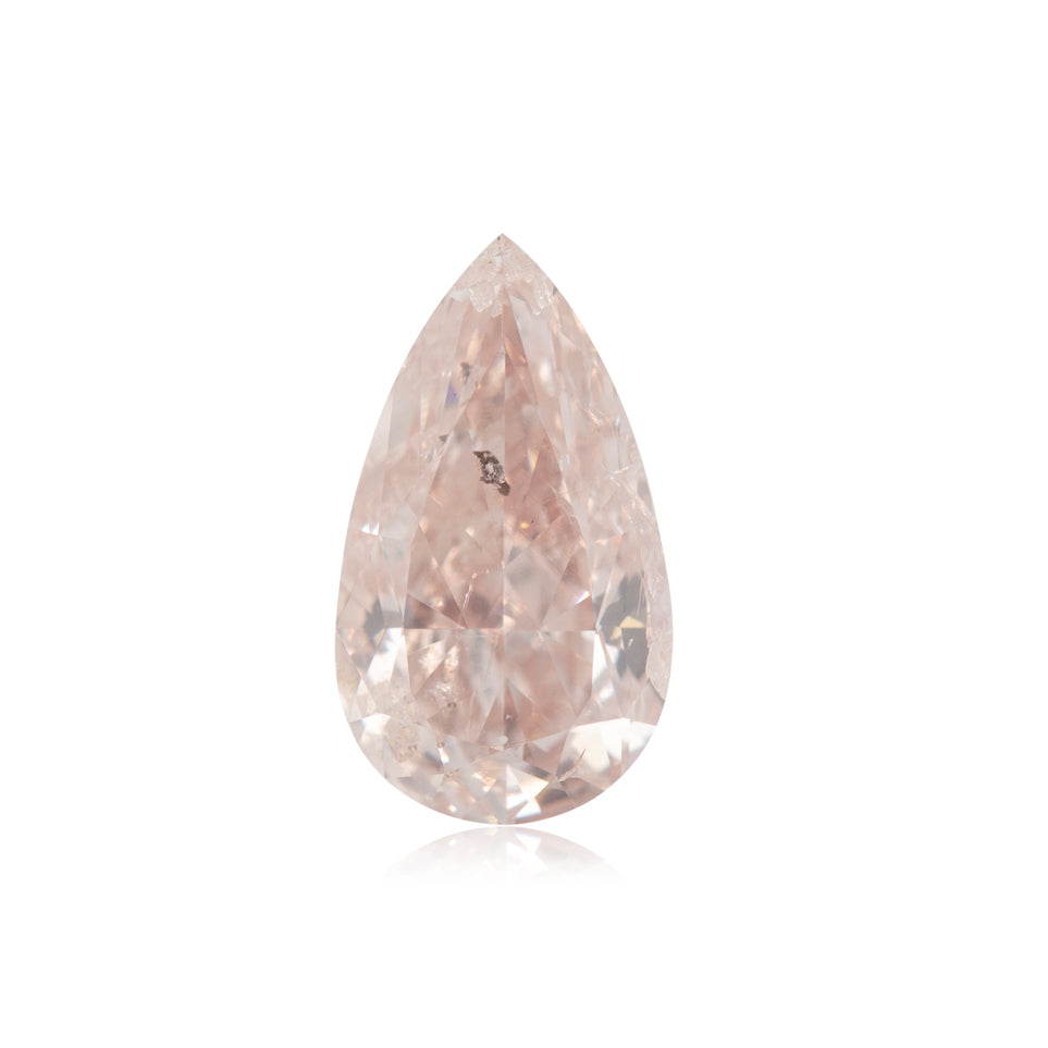 0.61 Carat Fancy Light Brownish Pink Pear Diamond