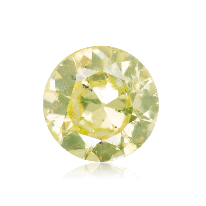 0.35 Carat Fancy Greenish Yellow Round Diamond