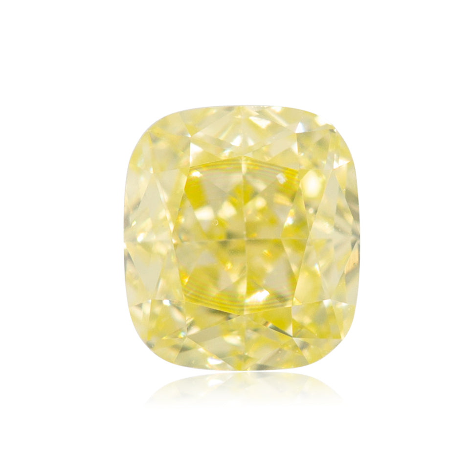 0.31 Carat Fancy Intense Yellow Cushion Diamond