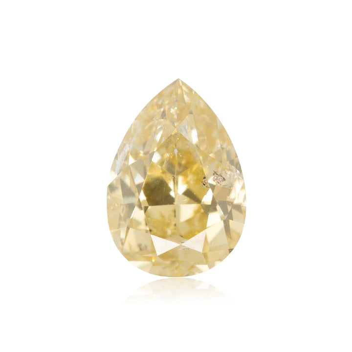 0.57 Carat Fancy Intense Yellow Pear Diamond