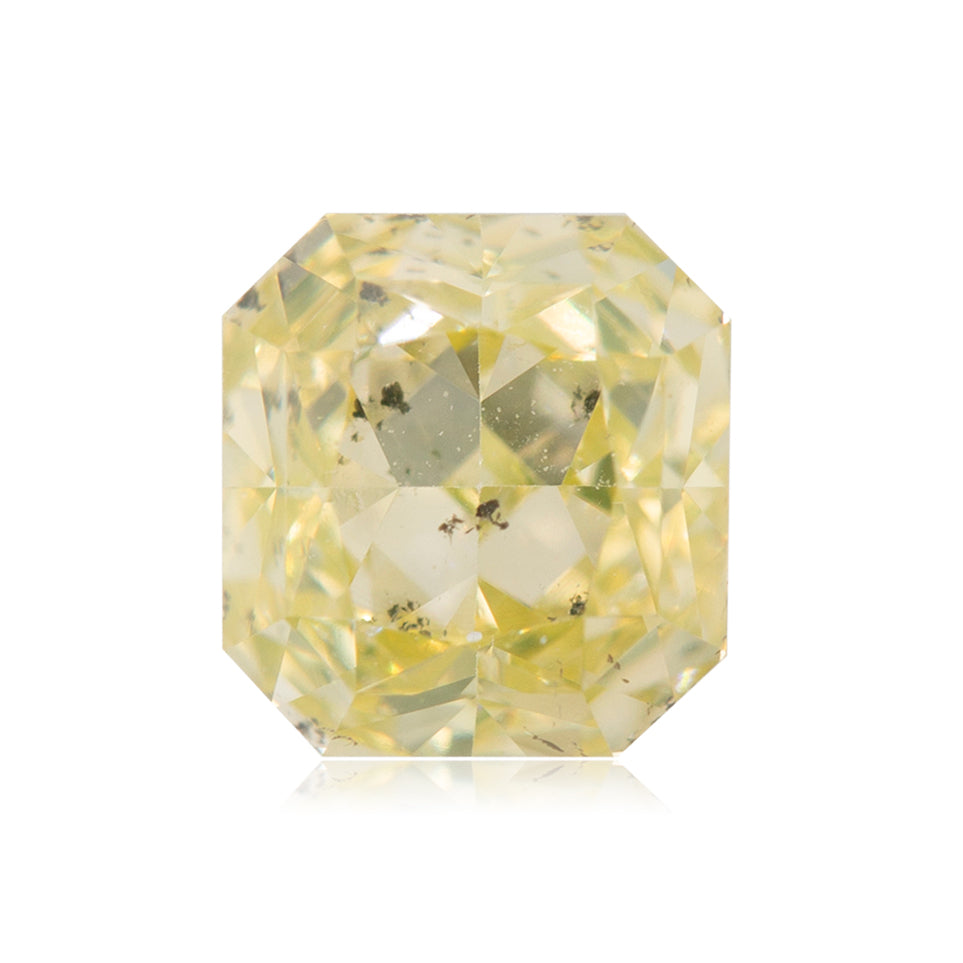 0.61 Carat Fancy Greenish Yellow Radiant Diamond