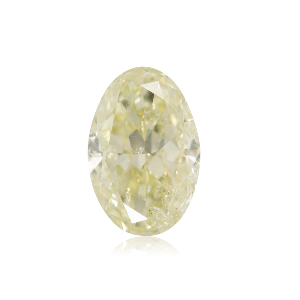 1.03 Carat Fancy Yellow Oval Diamond