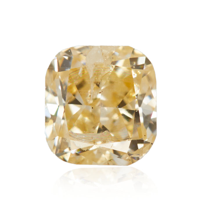 0.20 Carat Fancy Light Orangy Yellow Cushion Diamond