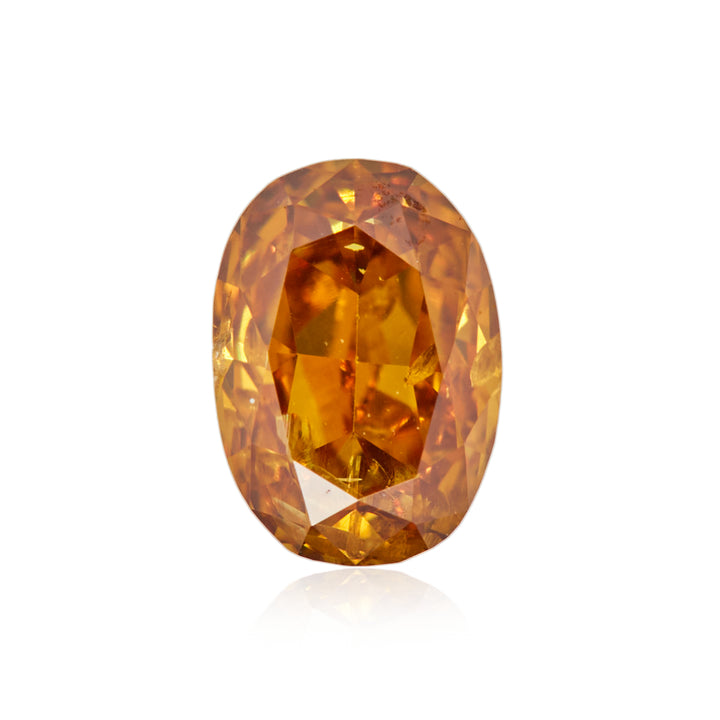 0.26 Carat Fancy Deep Yellowish Orange Oval Diamond