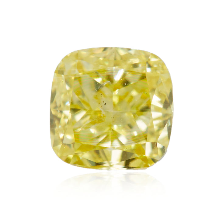 0.22 Carat Fancy Intense Yellow Cushion Diamond