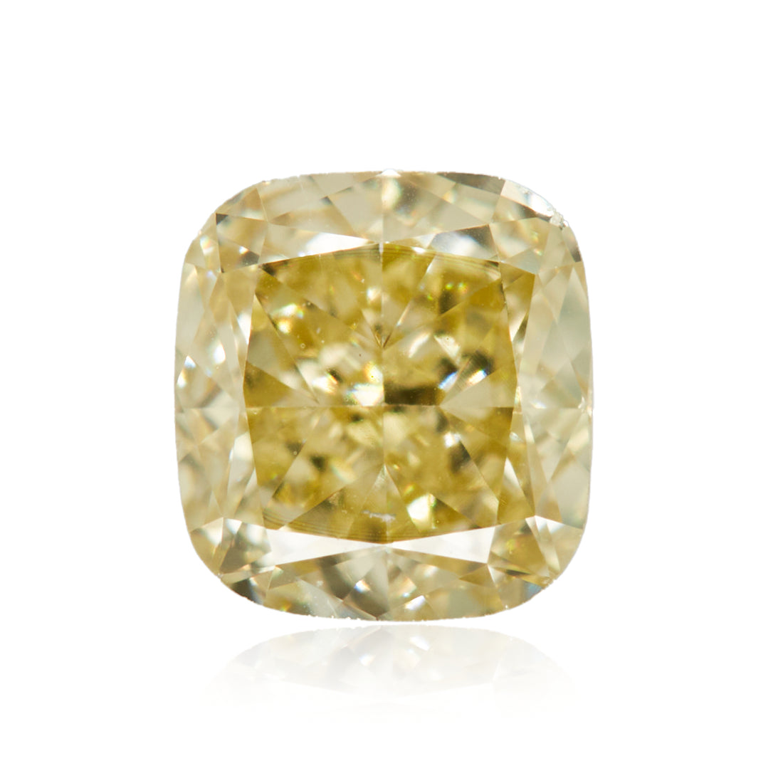 0.40 Carat Fancy Yellow Cushion Diamond