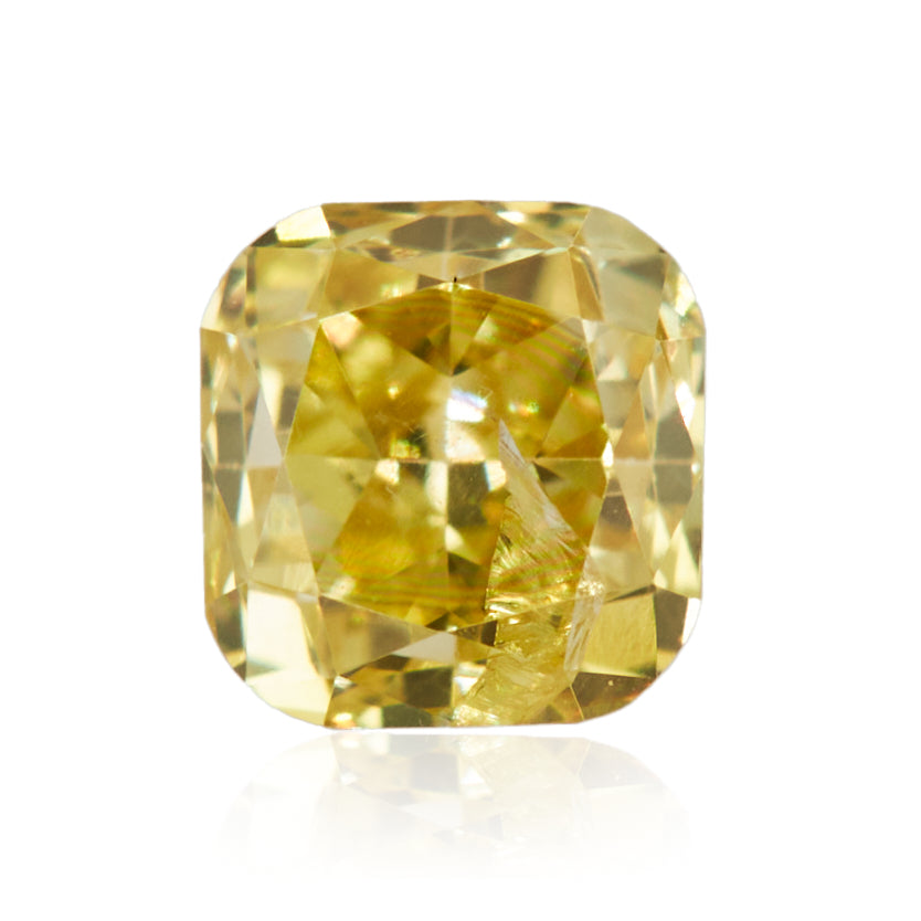 0.20 Carat Fancy Intense Yellow Cushion Diamond