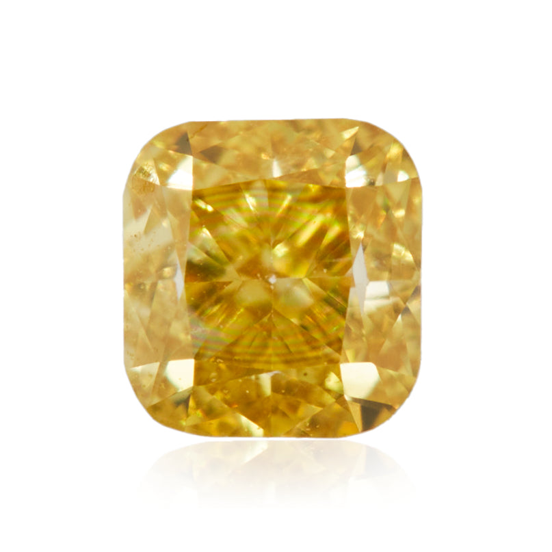 0.19 Carat Fancy Intense Yellow Cushion Diamond