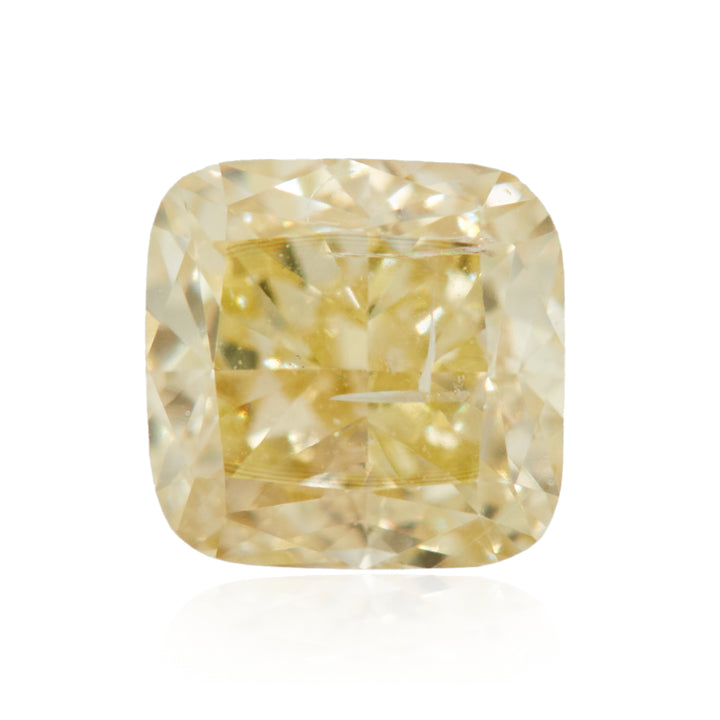 0.50 Carat Fancy Light Yellow Square Cushion Diamond