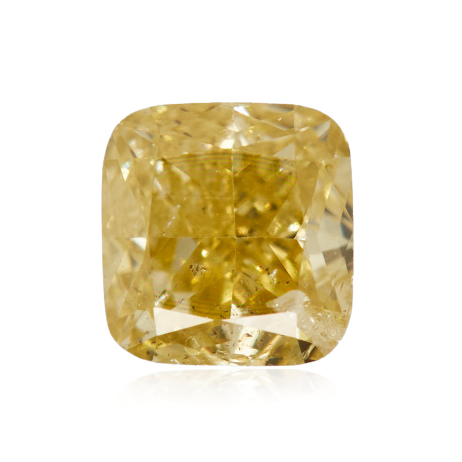 0.20 Carat Fancy Yellow Cushion Diamond