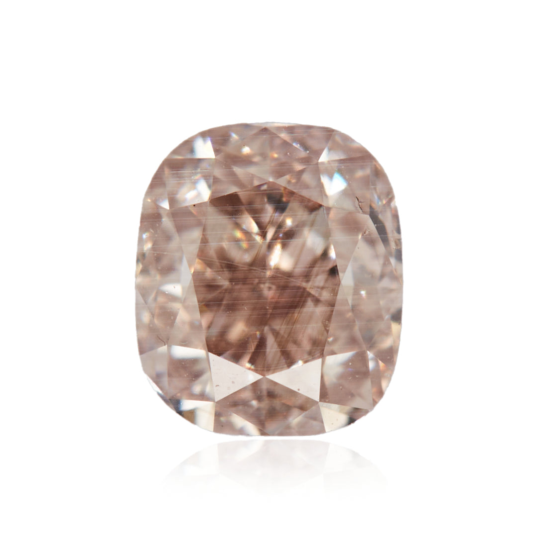 0.52 Carat Fancy Light Pinkish Brown Cushion Diamond