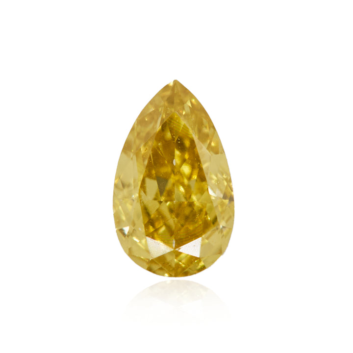 0.25 Carat Fancy Intense Yellow Pear Diamond