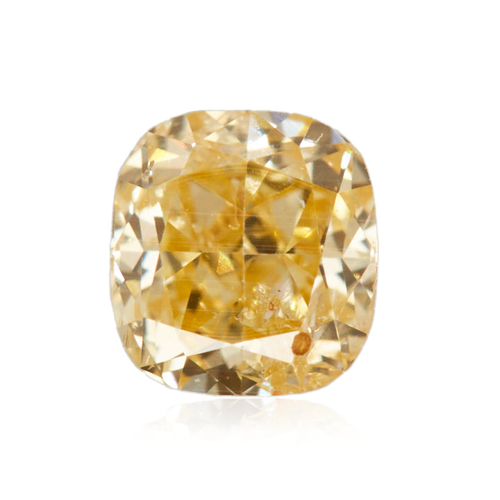 0.19 Carat Fancy Light Orangy Yellow Cushion Diamond