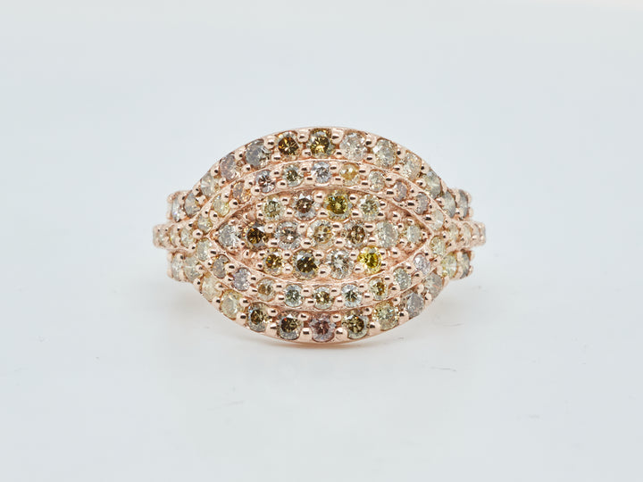 Ring (14K) - 1.41cttw Fancy Mix Color Diamonds