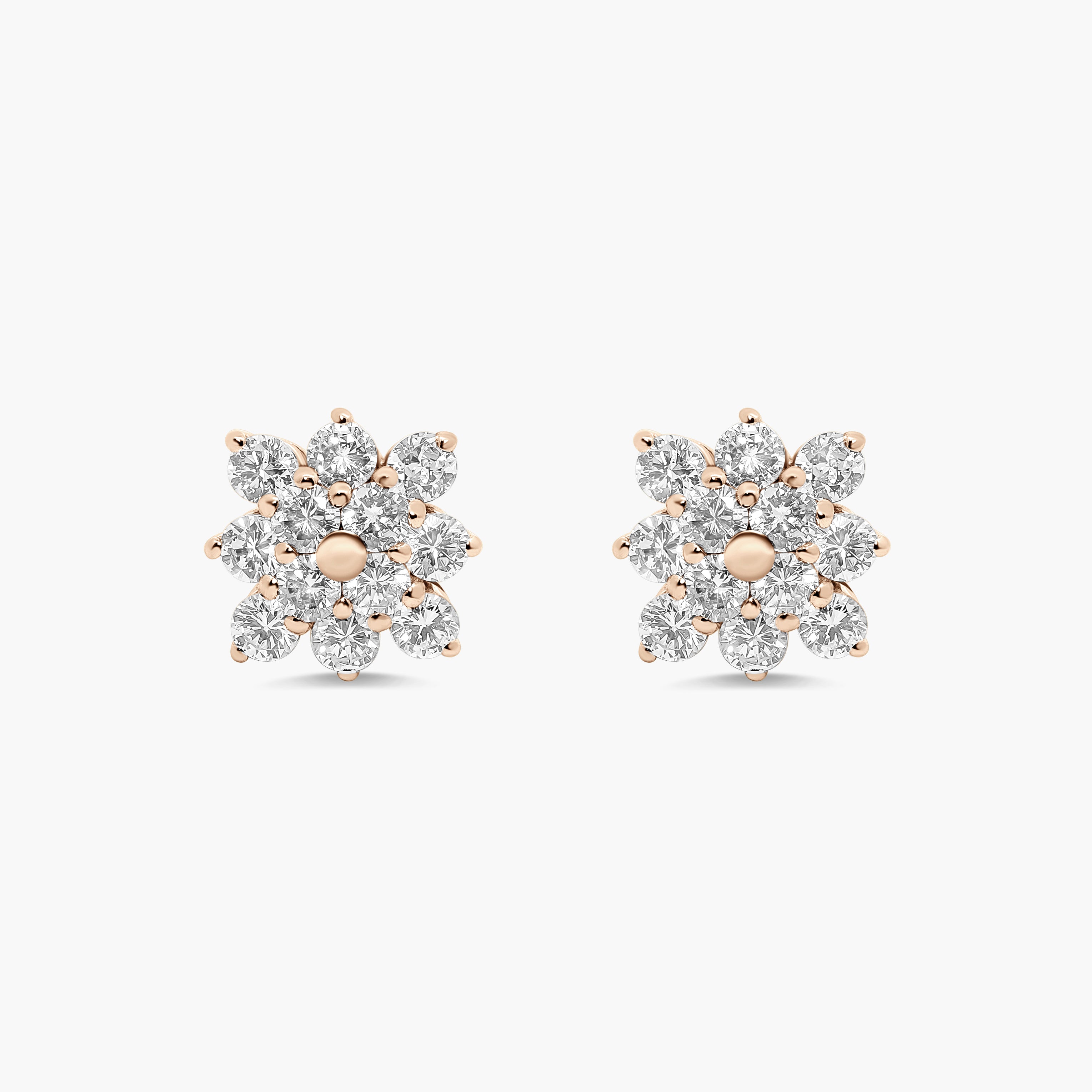 Lara Diamond Flower Earrings