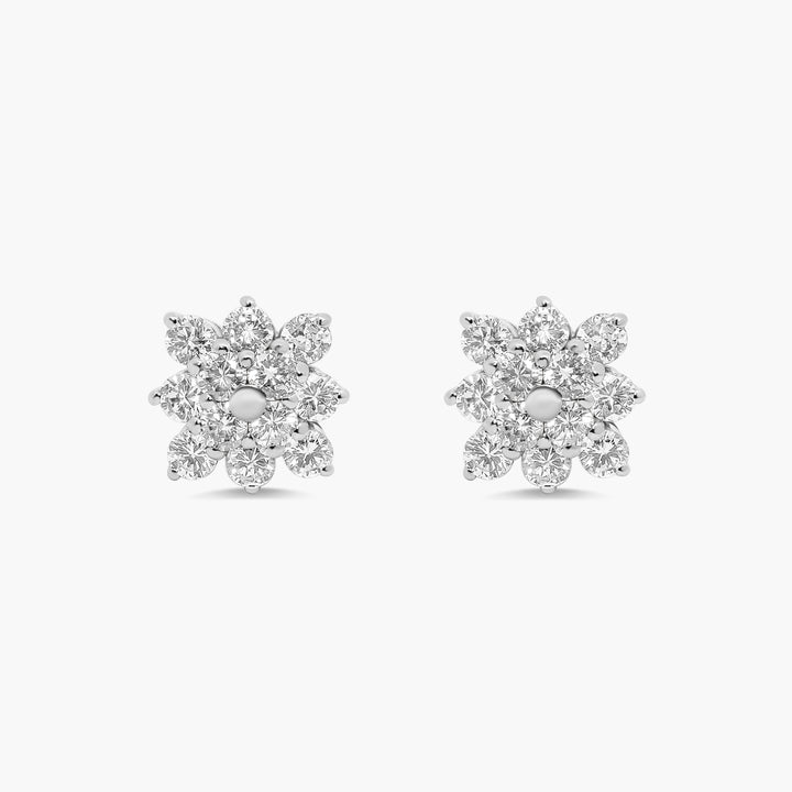 Lara Diamond Flower Earrings