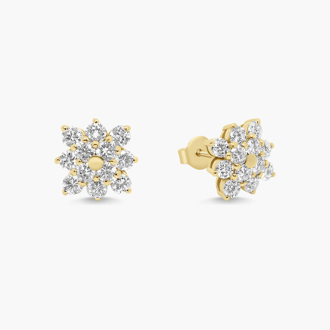 Lara Diamond Flower Earrings