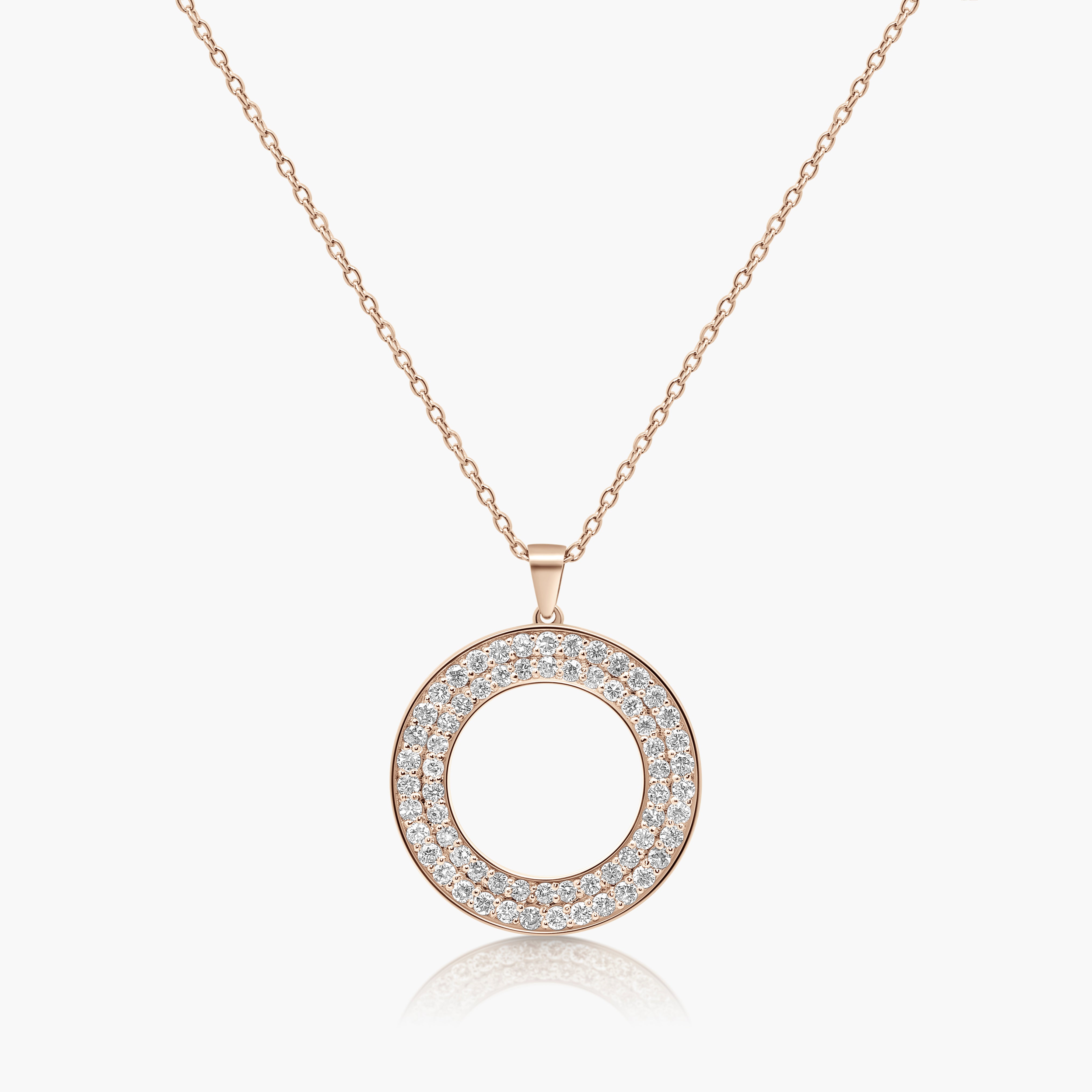 Fushia Diamond Eternity Pendant