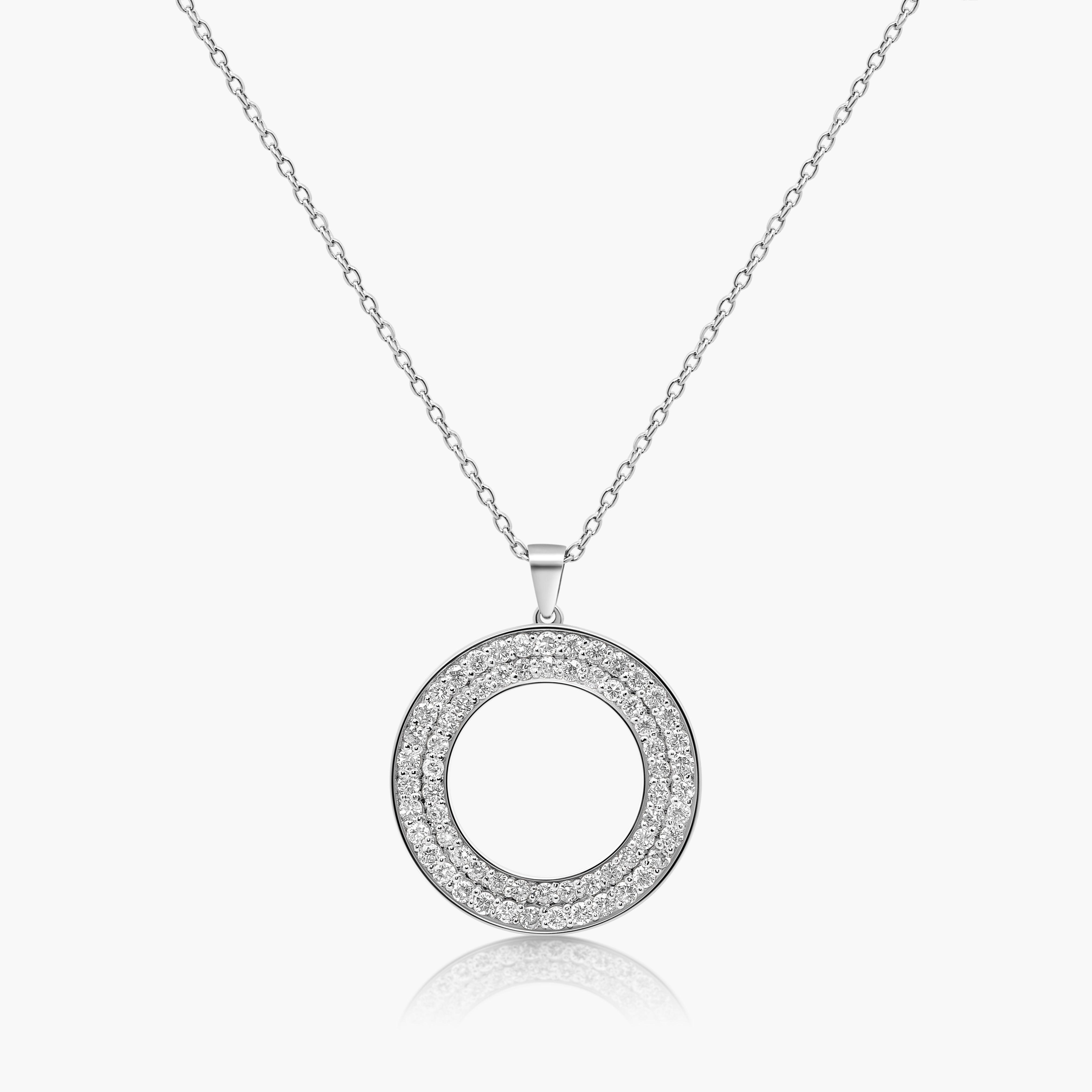 Fushia Diamond Eternity Pendant