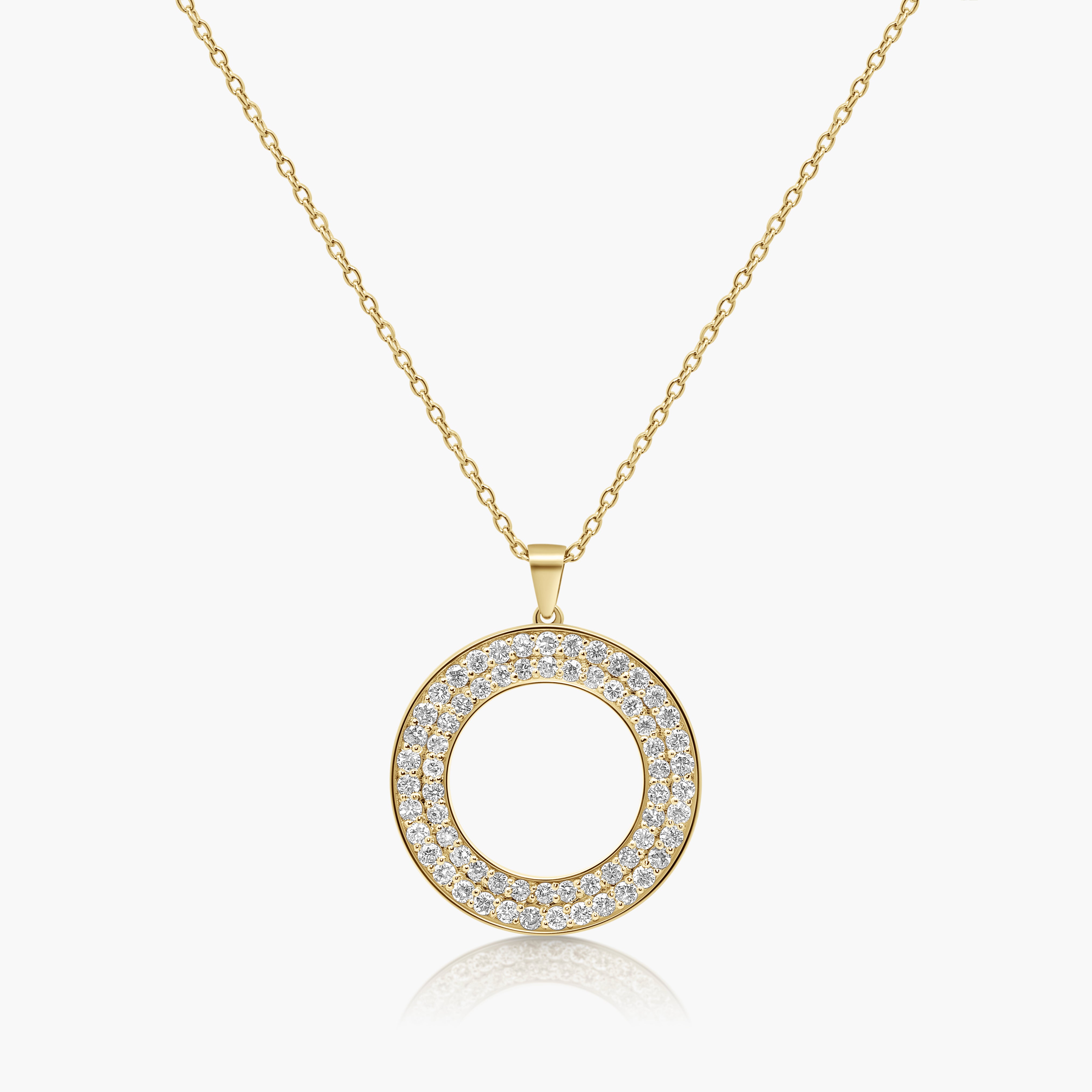 Fushia Diamond Eternity Pendant