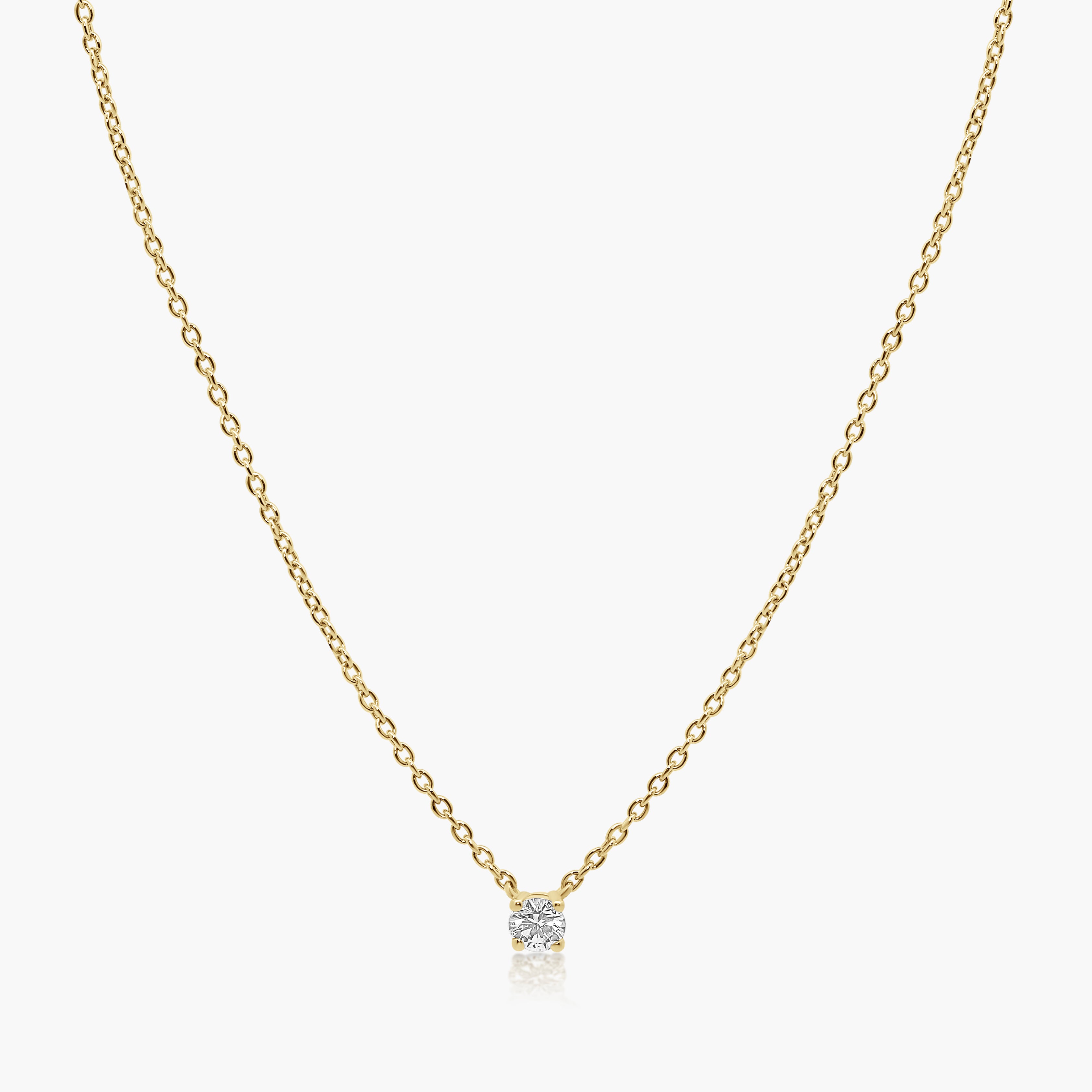 Mareli Diamond Solitaire Pendant Necklace